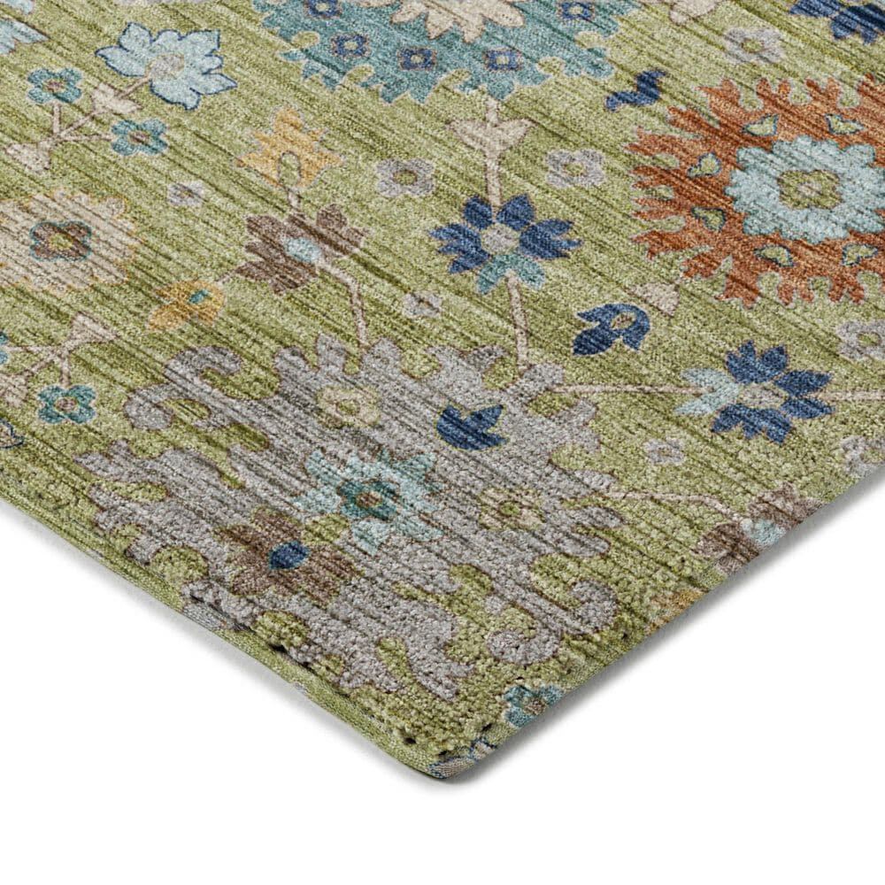 Dalyn Rug Company Silk Road Aloe, Sky, Ivory, Copper, Mocha and Gray 1&#39;8&quot; x 2&#39;6&quot; Area Rug, , large