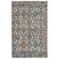 Feizy Arazad 3"6" x 5"6" Black and Tangerine Area Rug, , large