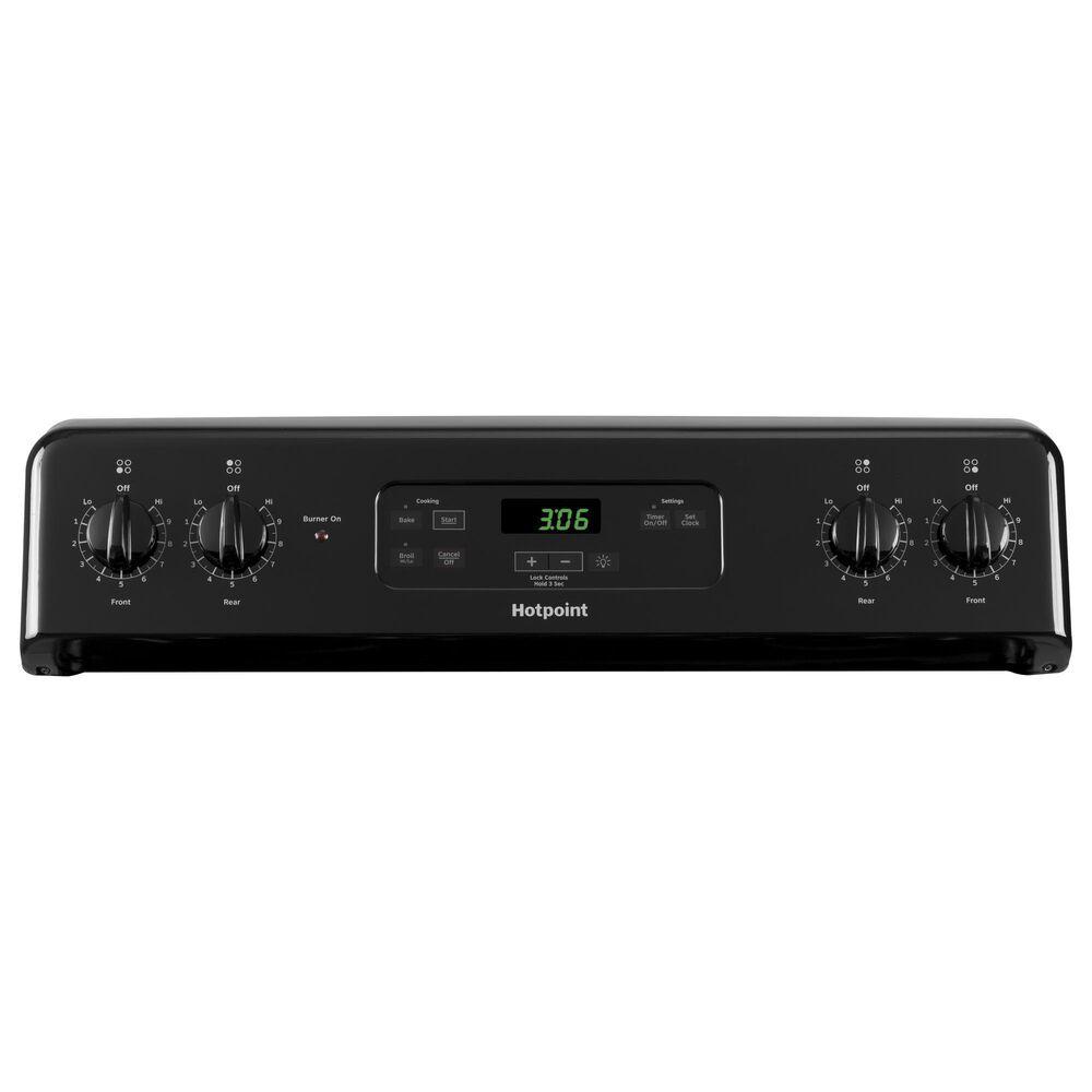 Hotpoint 30" Free-Standing Standard Clean Electric Range in Black, , large