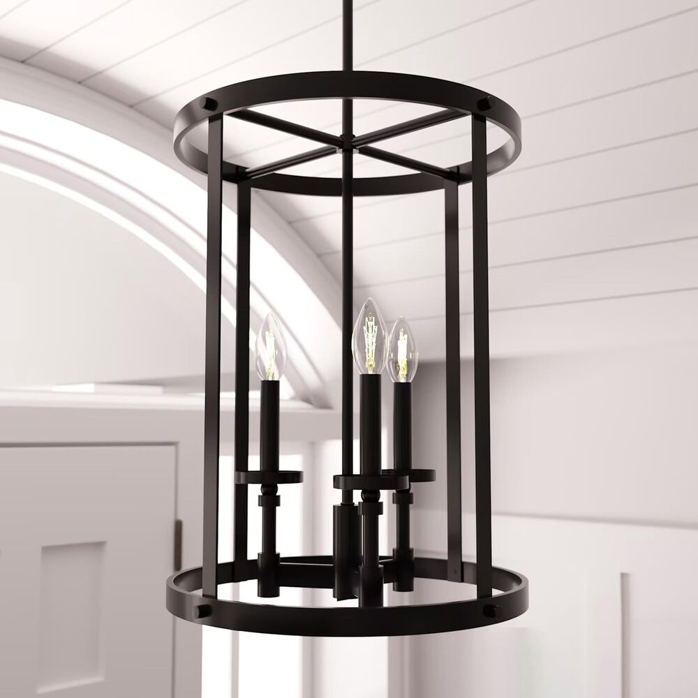 Hunter Briargrove Small Foyer Light in Matte Black, , large