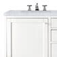 James Martin Vanities Addison 60" Double Bathroom Vanity in Glossy White with 3 cm Carrara White Marble Top and Rectangular Sinks, , large