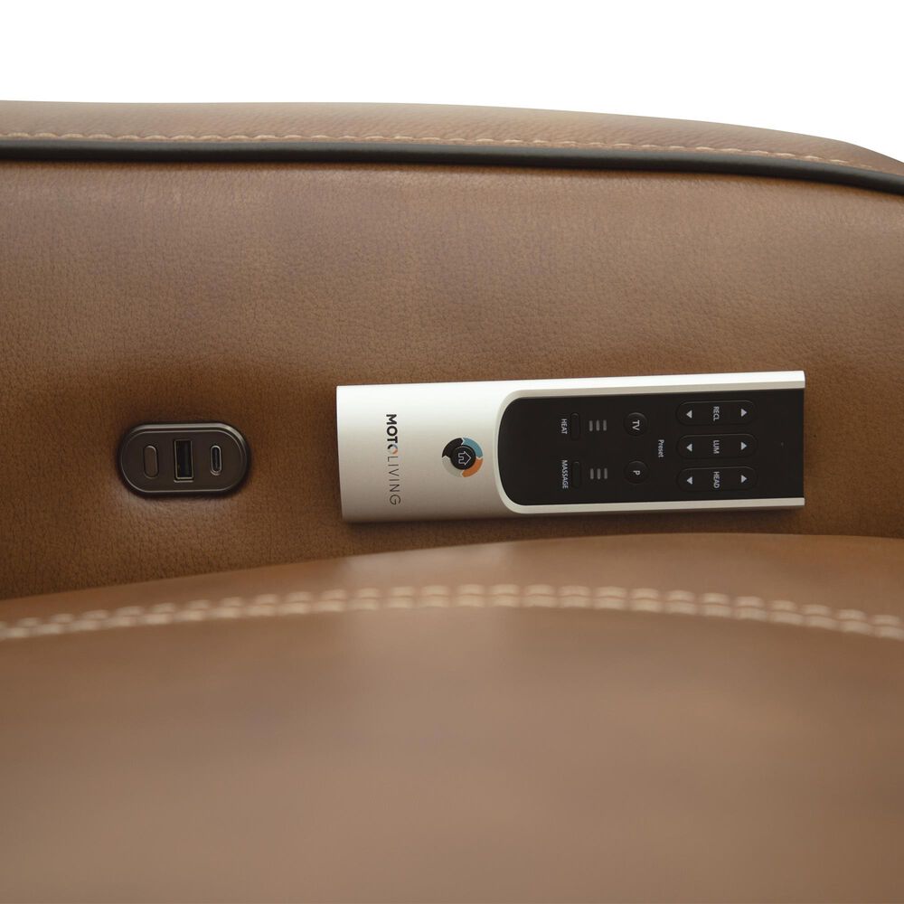 Palisade &amp; Co. 7-Piece Immersive Sound Power Reclining Sectional in Venetian Honey, , large