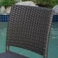Hearth and Haven Outdoor Rattan Armless Barstool in Dark Brown (Set of 2), , large