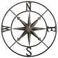 Creative Coop 30" Round Metal Compass Wall Decor in Distressed Silver, , large