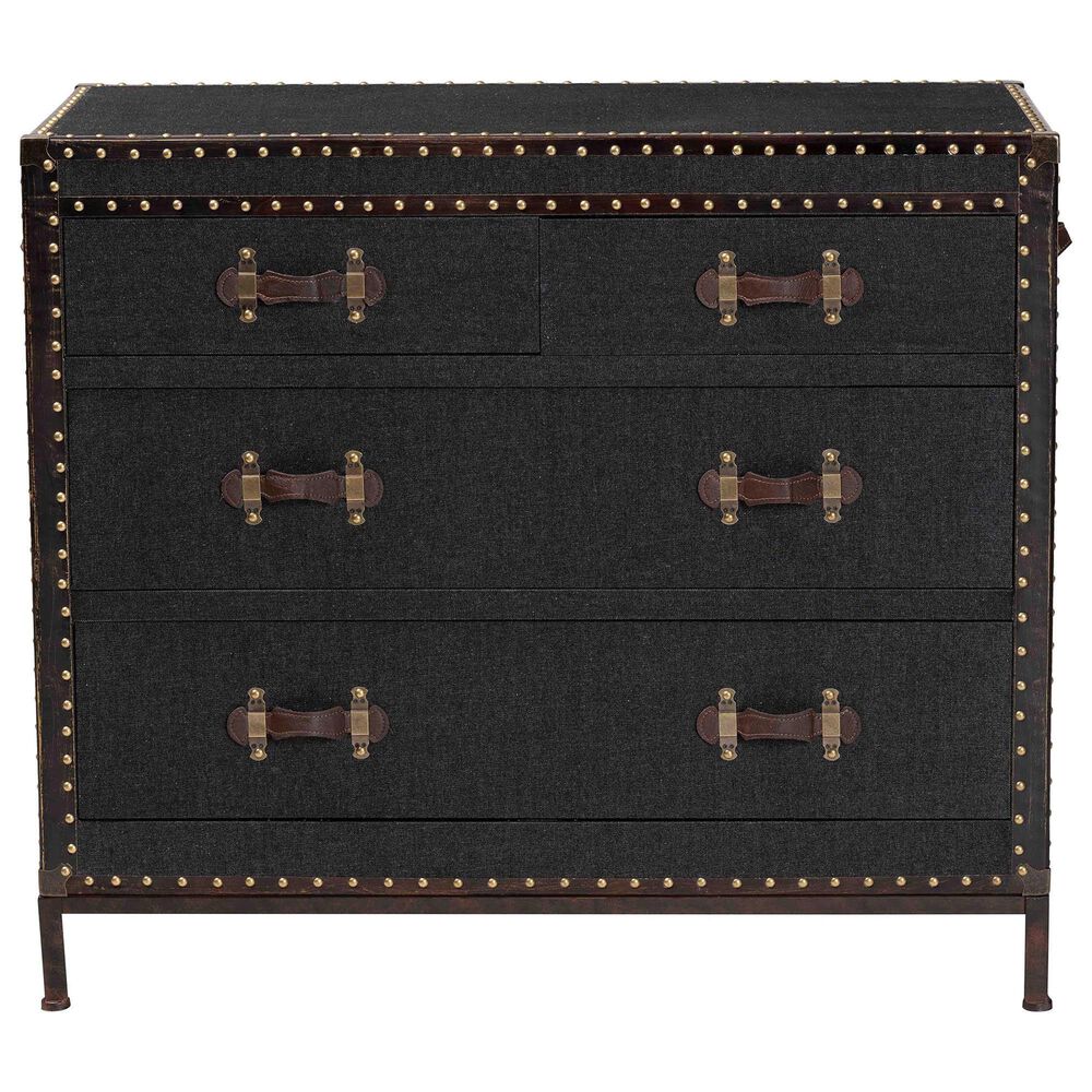 Baxton Studio Benton 4-Drawer Storage Cabinet in Black, , large