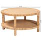 Baxton Studio Kalimantan Round Coffee Table in Light Honey, , large