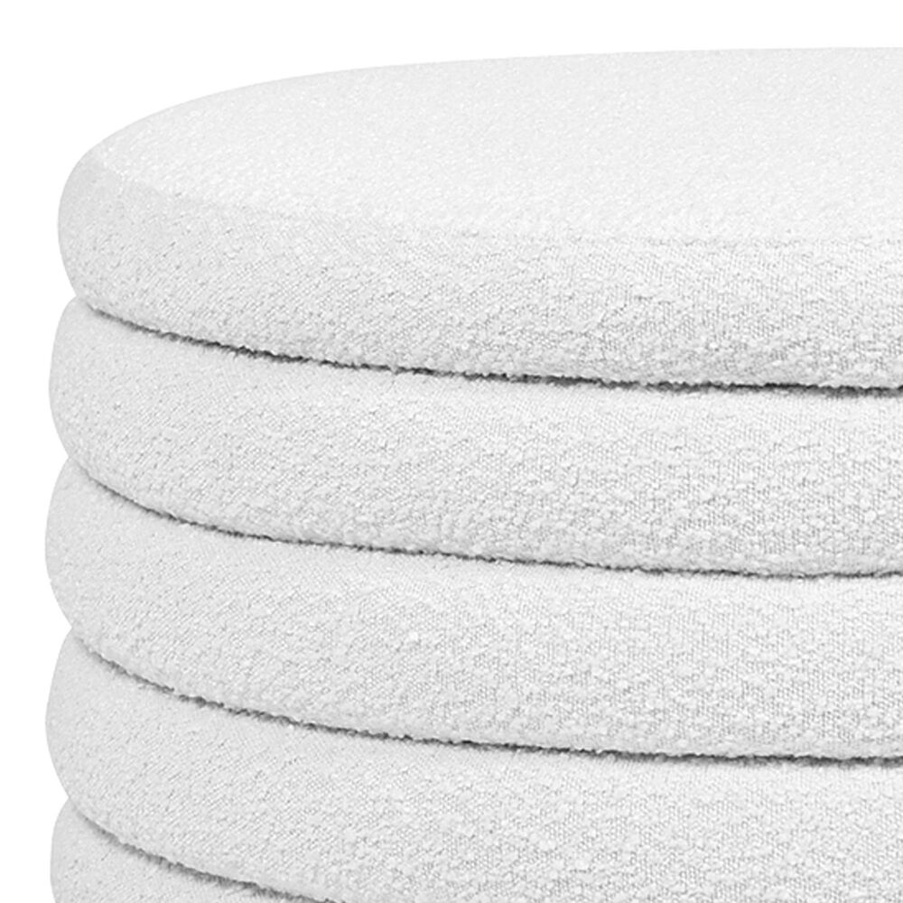 Jennifer Taylor Home Fuji Storage Ottoman in Ivory White, , large