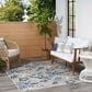 Nourison Aloha ALH31 7"10" x 10"6" Blue and Grey Indoor/Outdoor Area Rug, , large
