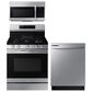 Samsung 3-Piece Kitchen Package with 6.0 Cu. Ft. Smart Freestanding Gas Range and Over-the-Range Microwave in Stainless Steel, , large