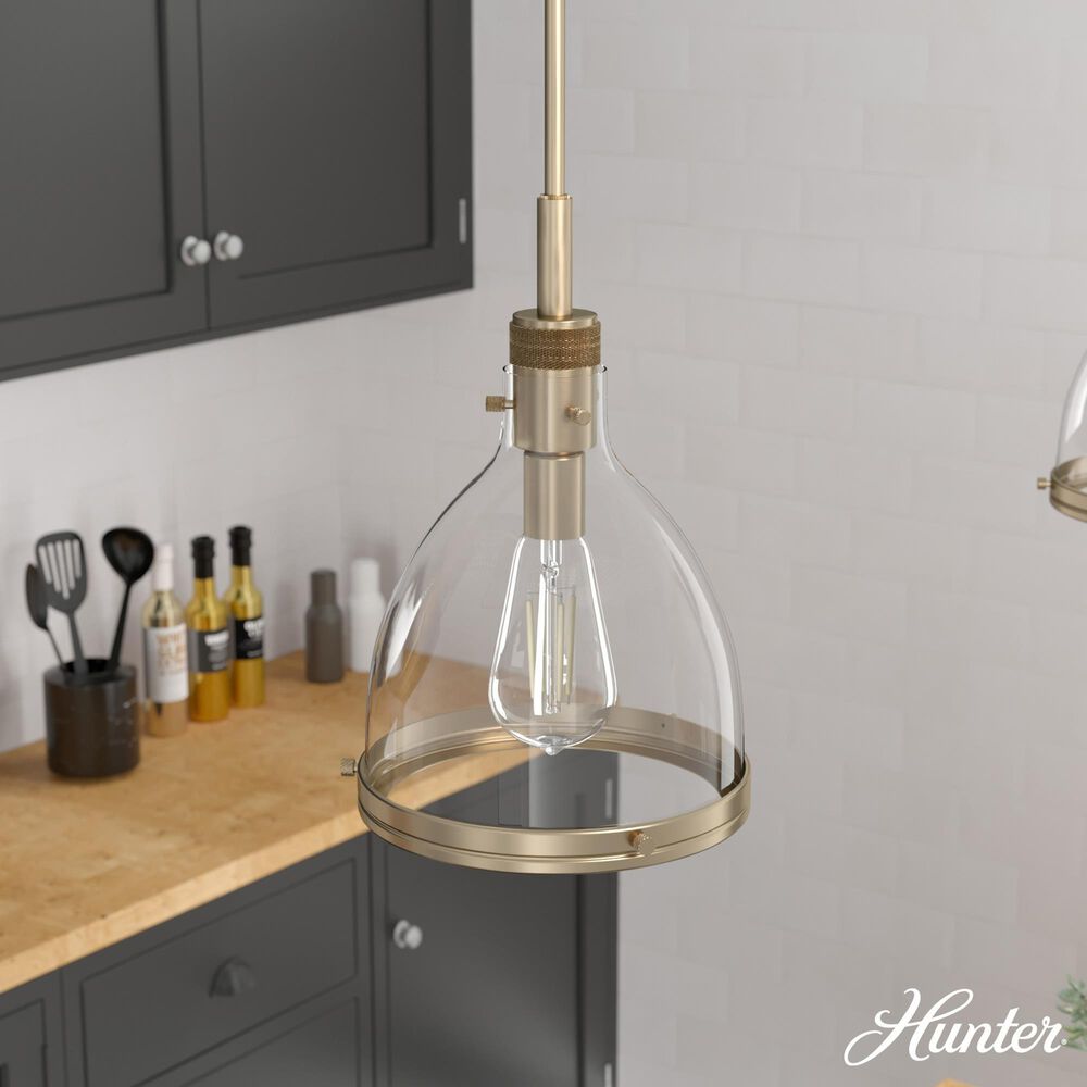 Hunter Van Nuys 10&quot; 1-Light Pendant in Alturas Gold, , large