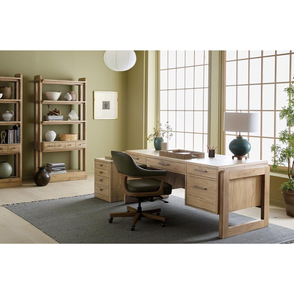Hooker Furniture Kalamazoo Executive Desk in Aged Oak, , large