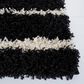 Safavieh Venus Shag VNS603Z 5"3" x 7"6" Black and Ivory Area Rug, , large