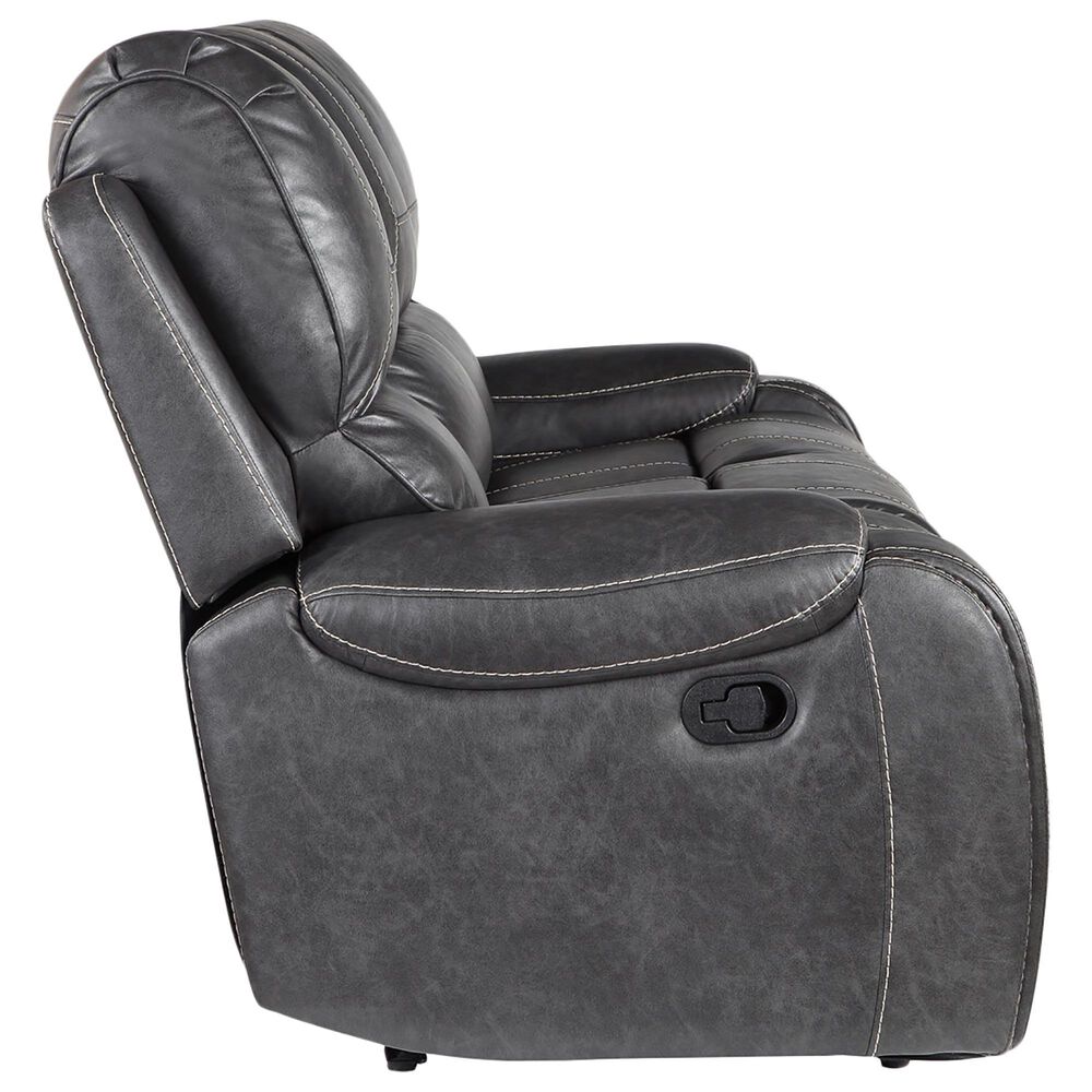 Crystal City Keily Manual Reclining Sofa with Dropdown Table in Dove Grey, , large