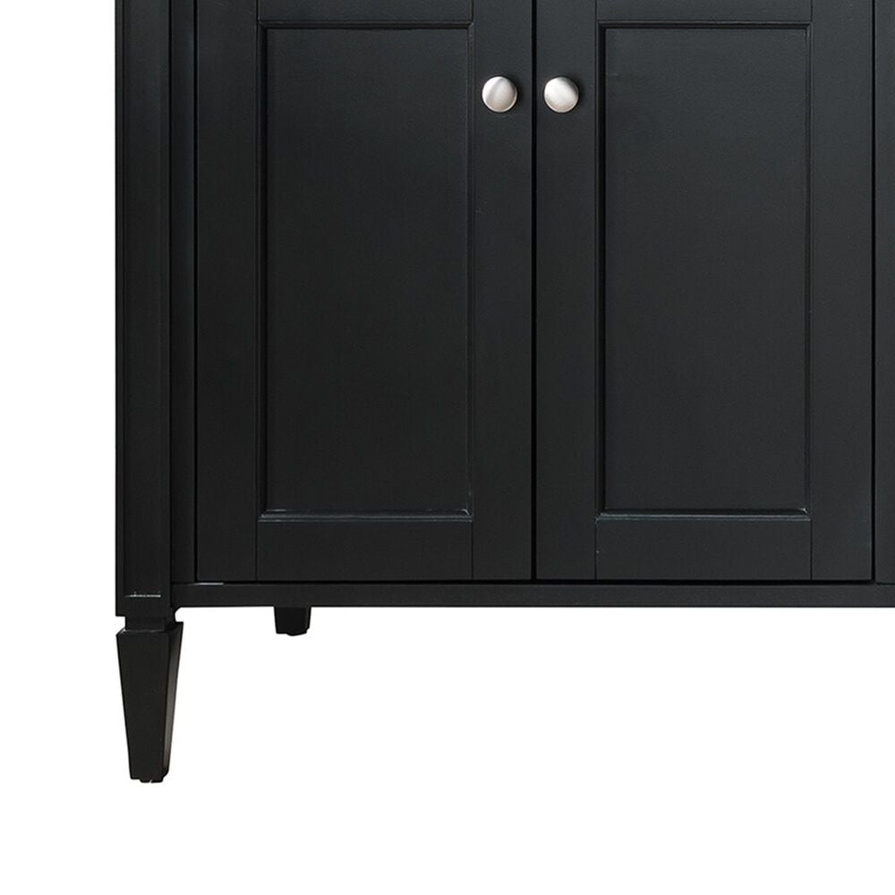 James Martin Vanities Brittany 72&quot; Double Bathroom Vanity in Black Onyx with Single Hole 3 cm White Zeus Quartz Top and Rectangular Sinks, , large