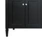 James Martin Vanities Brittany 72" Double Bathroom Vanity in Black Onyx with Single Hole 3 cm White Zeus Quartz Top and Rectangular Sinks, , large