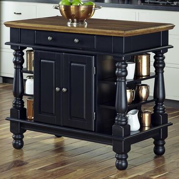 Homestyles Americana Traditonal Kitchen Island in Black, , large