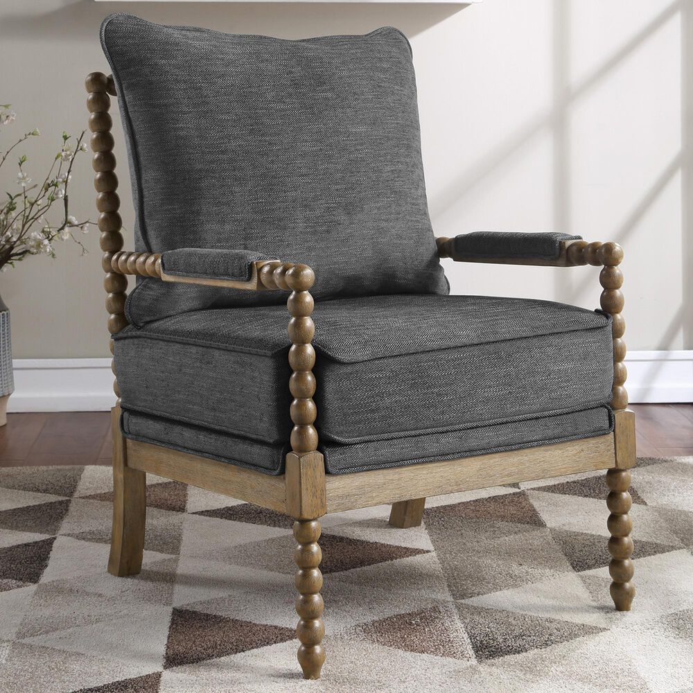 OSP Home Fletcher Spindle Chair in Charcoal Shop NFM