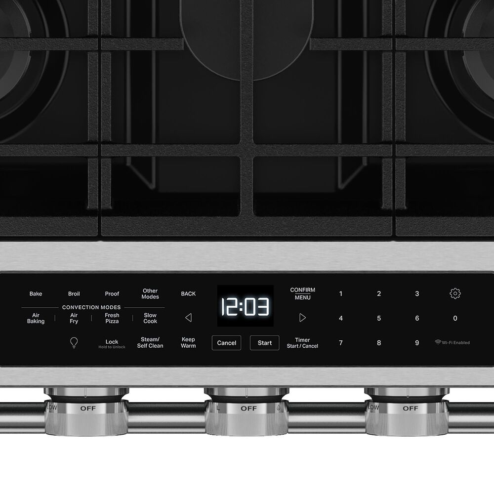 KitchenAid 30" Smart Slide-in Gas Range in PrintShield Stainless Steel, , large