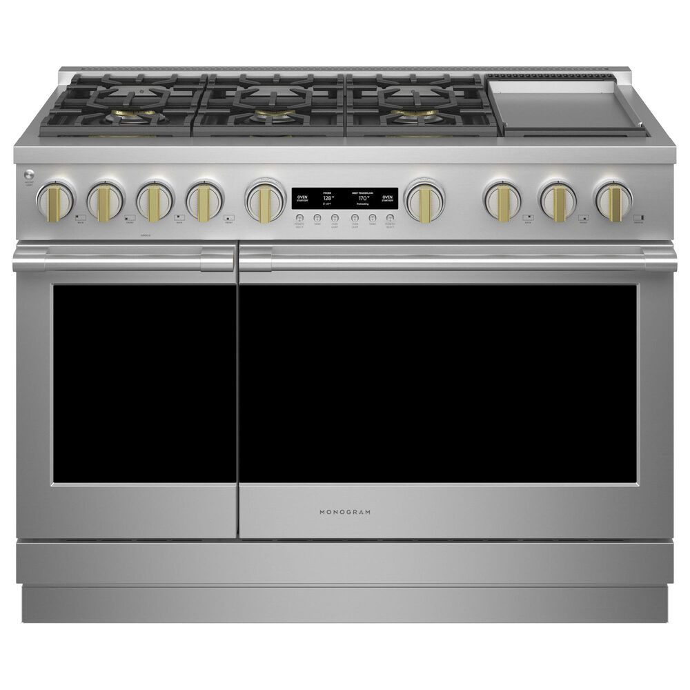 Monogram 48&quot; All Gas Professional Range with 6 Burners and Griddle in Stainless Steel, , large
