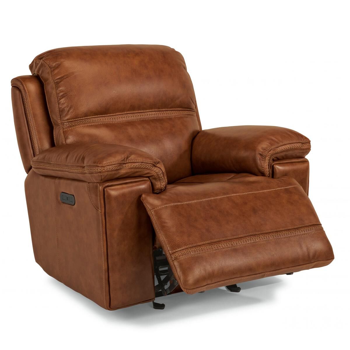Light brown shop leather recliner