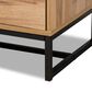 Baxton Studio Reid 2-Drawer TV Stand in Oak/Black, , large