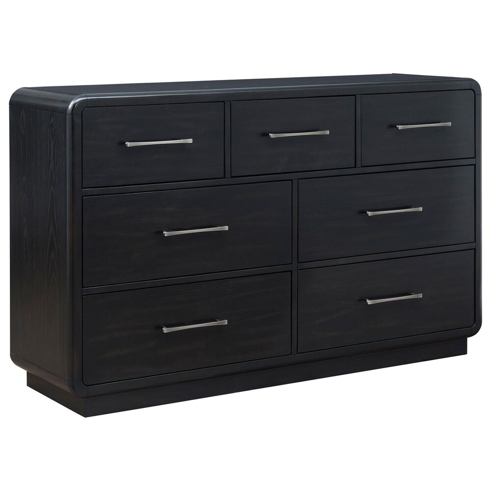 Millenium Rowanbeck Dresser and Mirror in Rich Layered Black, , large
