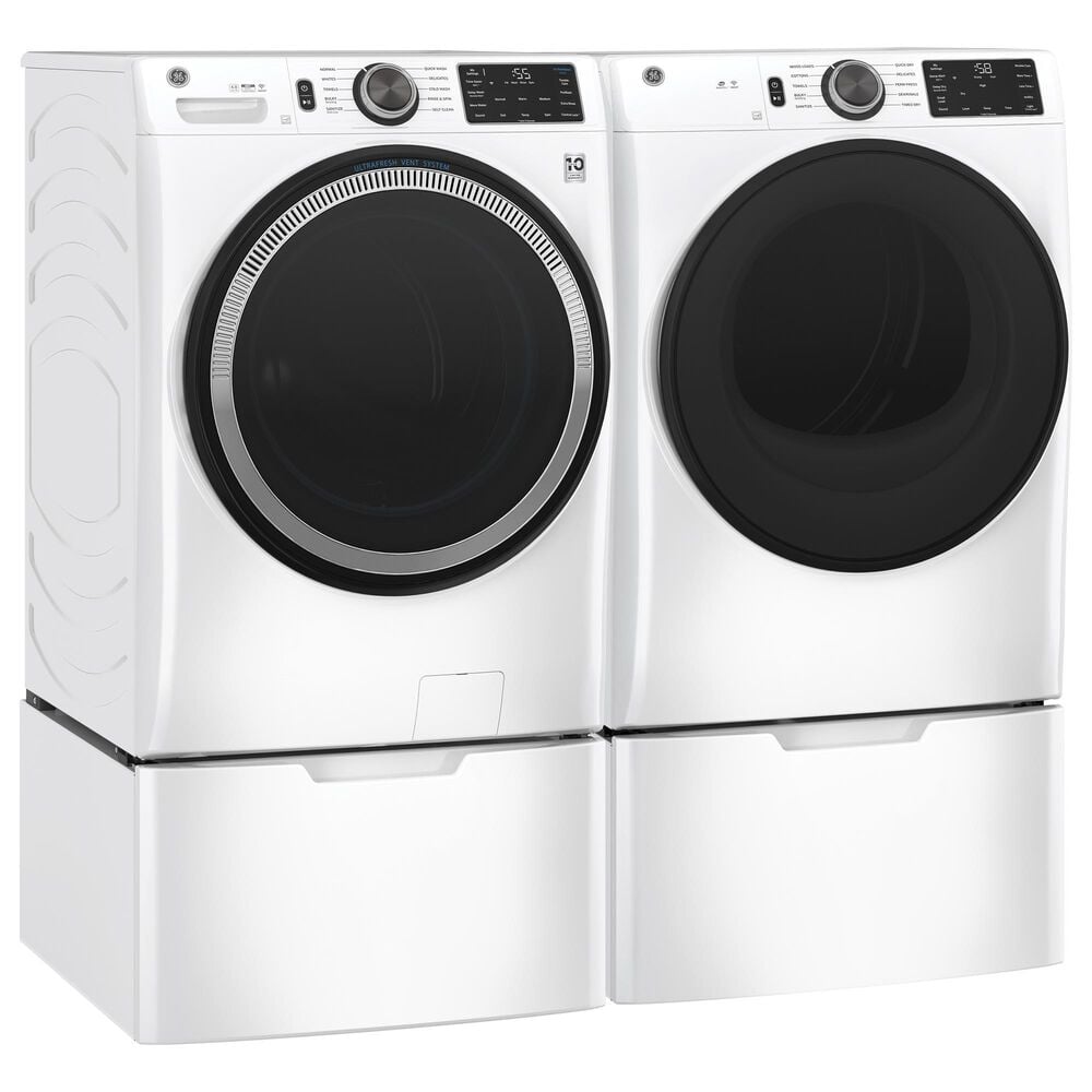 GE Appliances 7.8 Cu. Ft. Long Vent Smart Electric Dryer with Sanitize Cycle in White, , large