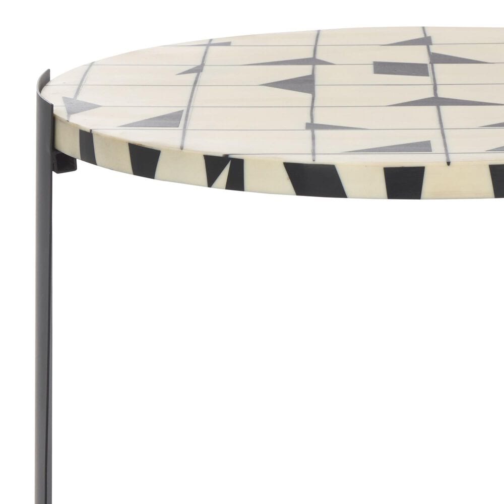 Safavieh Tomlinson Accent Table in Black and White, , large