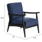 Zuo Modern Rocky Arm Chair in Blue and Black, , large