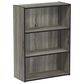 HOMLUX 3-Tier Open Shelf Bookcase in French Oak, , large