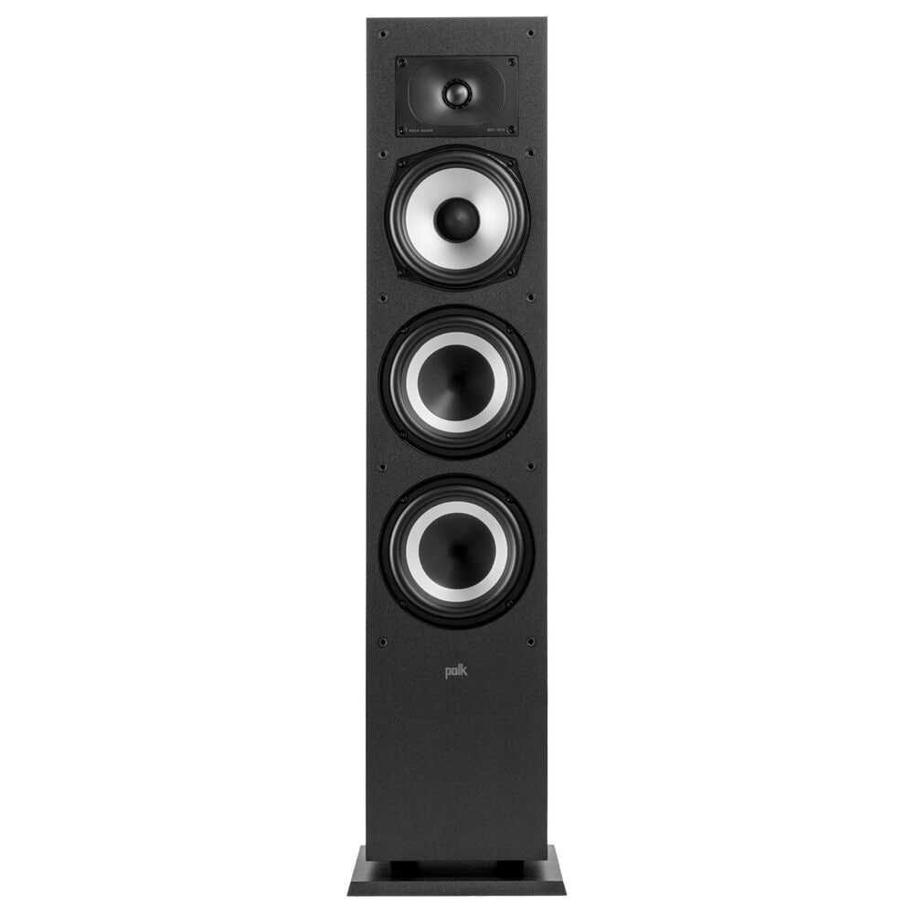 Polk 12&quot; Subwoofer + 6.5 Floorstanding Tower Speaker + 5.25 Center Channel Speaker + Denon 5.2 Channel AV 8K Receiver with HEOS Built-in in Black, , large