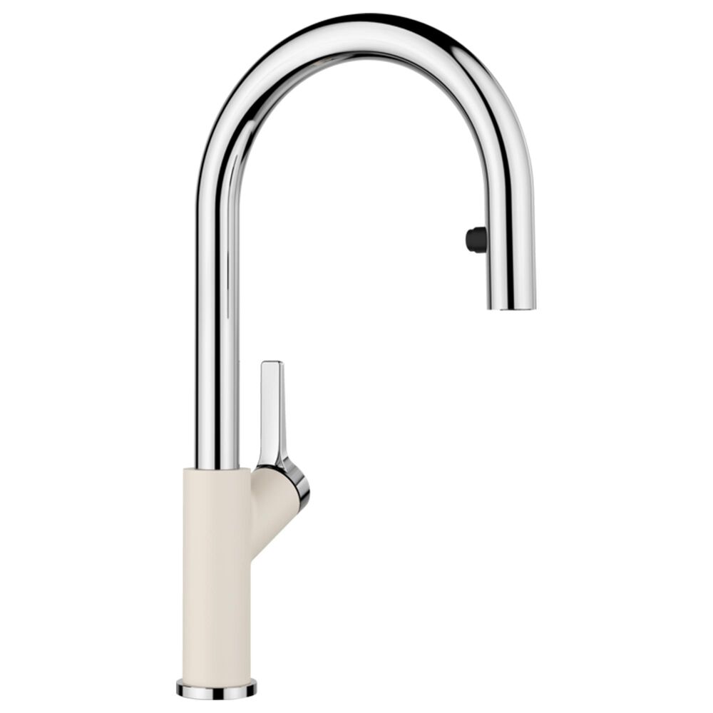 Blanco Urbena Pull Down Kitchen Faucet in Chrome and Soft White, , large
