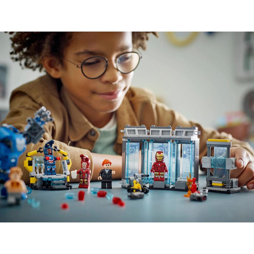 LEGO Marvel Iron Man&#39;s Laboratory Hall of Armor Building Set, , large