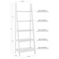Linon Home Decor Acadia 5-Shelf Ladder Bookcase in White, , large
