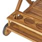 Hearth and Haven Riviera Bar Cart in Natural Stained with Glass Holders, , large