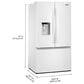 Whirlpool 29.58 Cu. Ft. Freestanding French Door Bottom Mount Refrigerator in White, , large