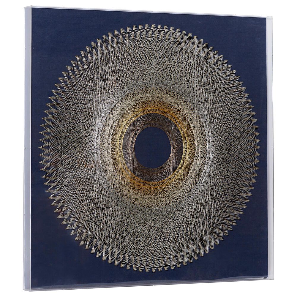 Maple and Jade 36" x 36" Wall Decor in Blue and Yellow, , large