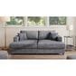 Jennifer Taylor Home Goliath Oversized Double Chaise Lounge Sofa Bed in Carbon Gray, , large