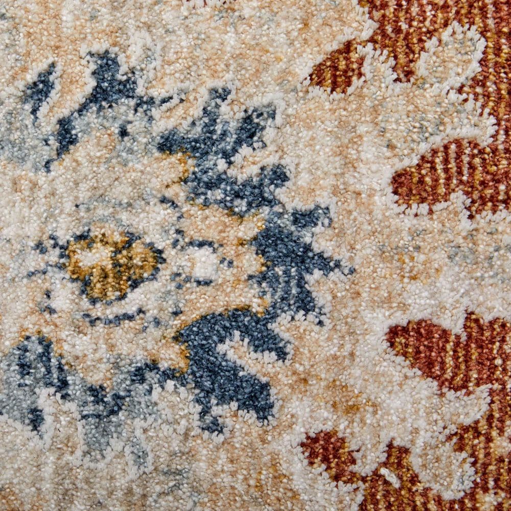 Feizy Pasha 2&#39;6&quot; x 7&#39;3&quot; Terracotta and Ivory Runner, , large