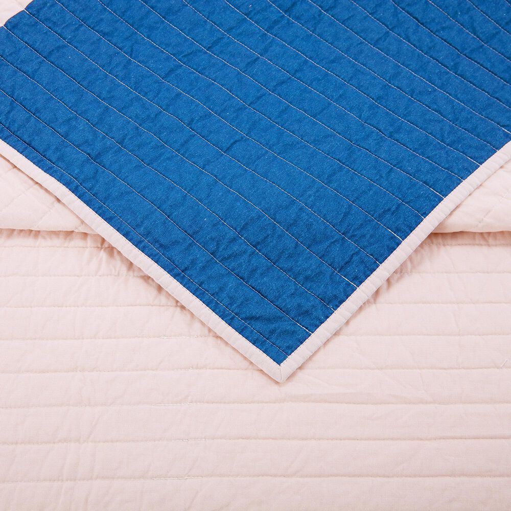 Peking Handicraft Modshapes 3-Piece King Quilt Set in Blue, , large