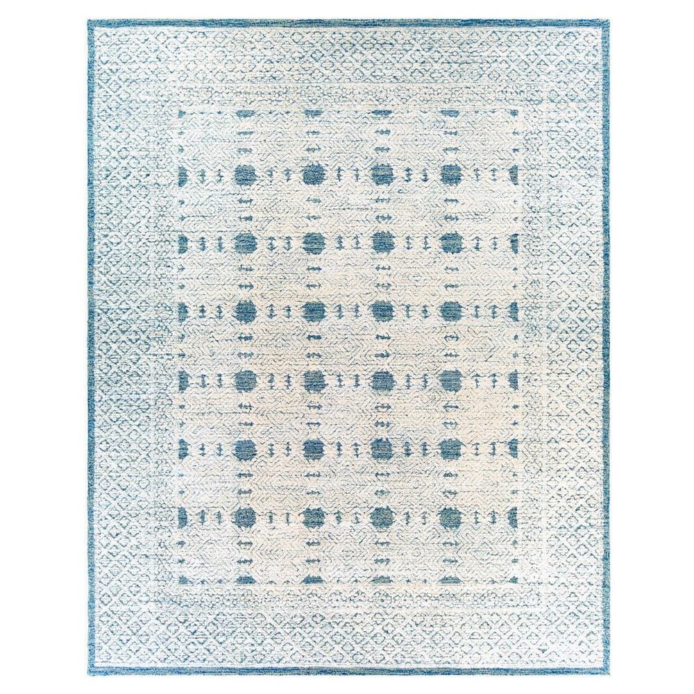Surya Louvre Dark Blue, Cream and Pale Blue 9&#39; x 12&#39; Area Rug, , large