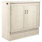 New Day Furniture Express Twin Murphy Cabinet Bed with Mattress in Provence White, , large