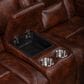 New Heritage Design Chester Power Reclining Loveseat in Brown, , large