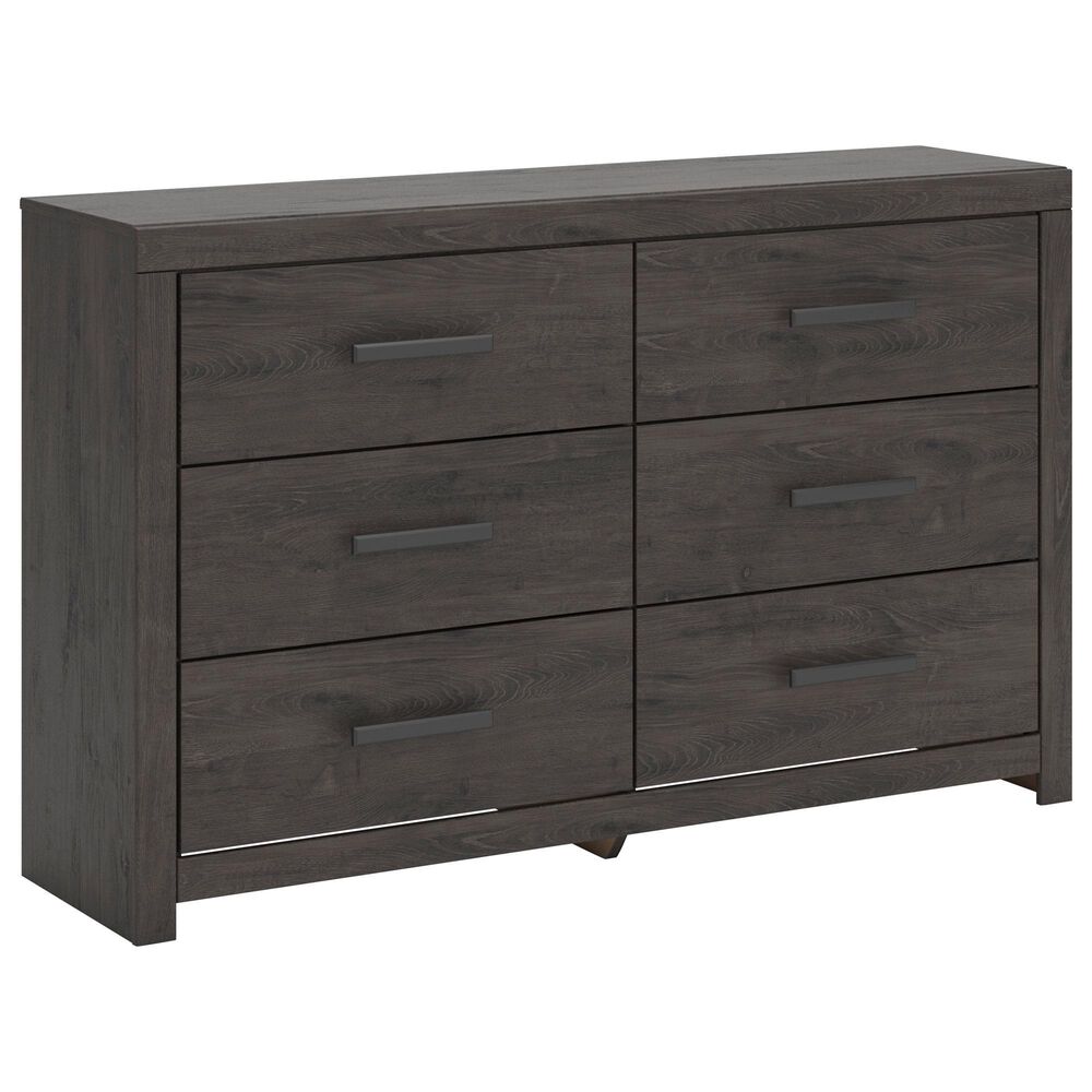 Ashley Prendonea 6-Drawer Dresser and Mirror in Charcoal, , large