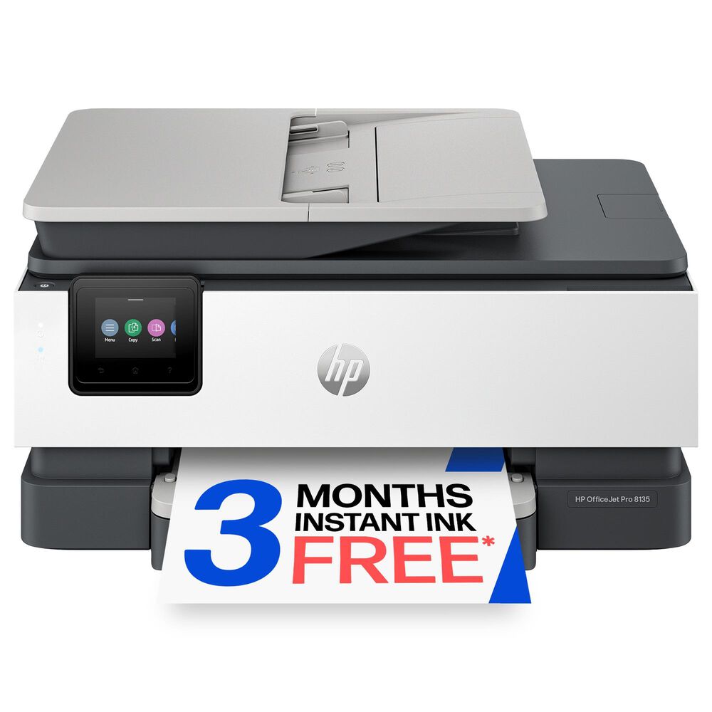HP OfficeJet Pro 8135 All-in-One Printer in White and Charcoal, , large