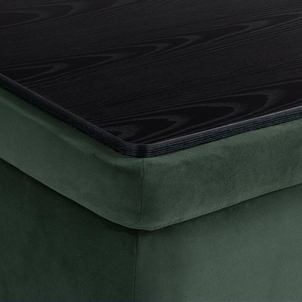Lifestyle Solutions Kona Large Storage Ottoman in Green, , large