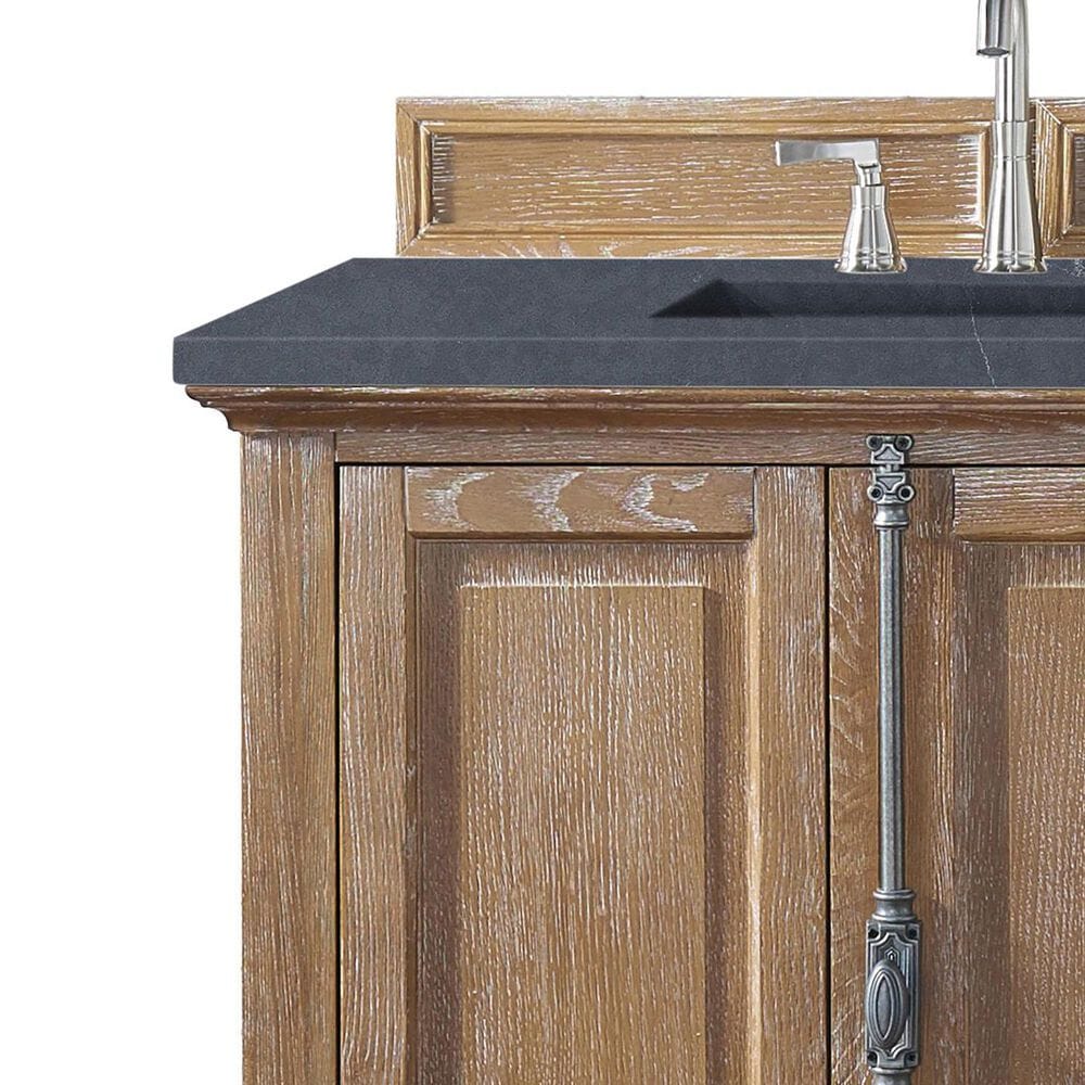 James Martin Vanities Providence 72&quot; Double Bathroom Vanity in Driftwood with 3 cm Charcoal Soapstone Quartz Top and Rectangular Sinks, , large