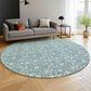 Dalyn Rug Company Soft Essentials Floral Teal 8" Round Indoor/Outdoor Area Rug, , large