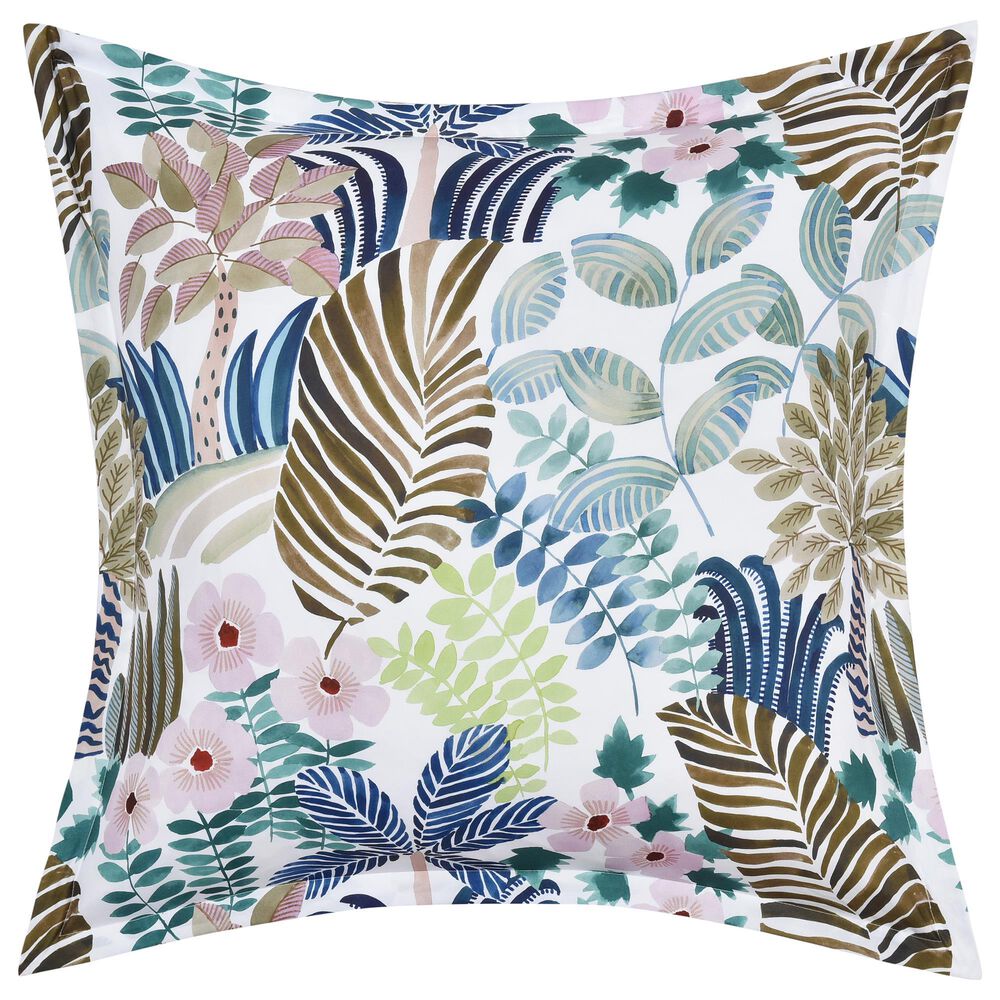 J. Queen New York Rainforest 26" Square Euro Pillow Sham in Teal, , large
