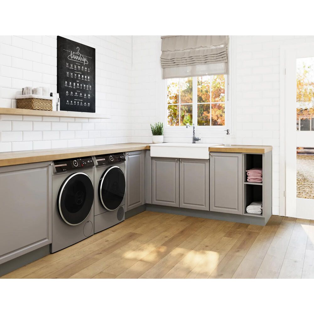 Bosch 800 Series 2.4 Cu. Ft. Front Load Compact Washer in Pearl Steel, , large